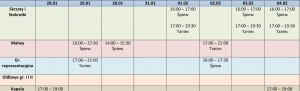Harmonogram pracy 28.01 - 04.02